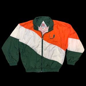 Vintage throwback University of Miami Windbreaker